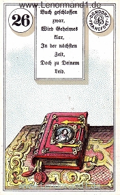 , antikes Dondorf Lenormand mit Versen