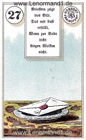 , antikes Dondorf Lenormand mit Versen