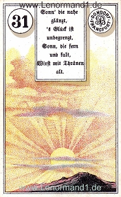 , antikes Dondorf Lenormand mit Versen