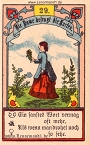 Die Dame antike Lenormandkarten von Gustav Kühn