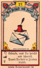 Brief, Gustav Khn Lenormand