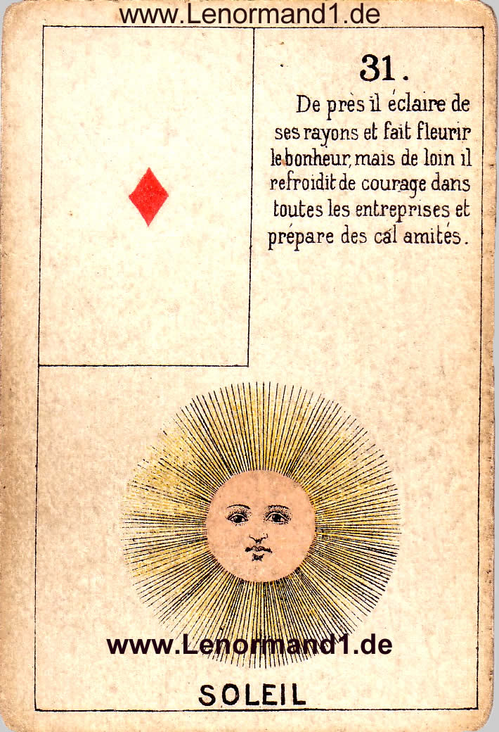 Lenormand Bedeutung Die Sonne Online Deutung Von Dem Antiken Dondorf 