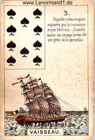 Schiff, antikes Petit Jeu de la Madame Lenormand