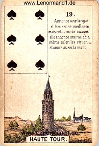 Turm, antikes Petit Jeu de la Madame Lenormand