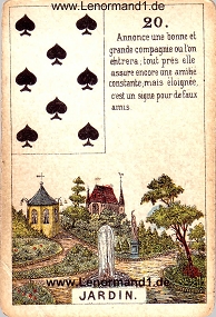 , antikes Petit Jeu de la Madame Lenormand