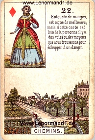 Wege, antikes Petit Jeu de la Madame Lenormand