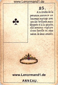 Ring, antikes Petit Jeu de la Madame Lenormand