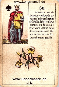 Lilie, antikes Petit Jeu de la Madame Lenormand
