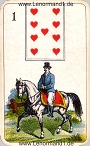 Der Reiter antike Lenormandkarten der vereinigten Stralsunder Spielkartenfabriken AG