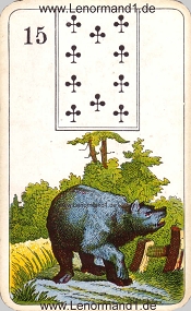 Bär, antikes Stralsunder Lenormand