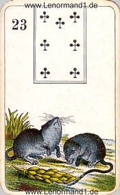 Mäuse, antikes Stralsunder Lenormand