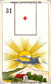 Sonne, antikes Stralsunder Lenormand