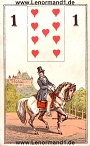 Der Reiter antike Lenormandkarten von C.L. Wüst