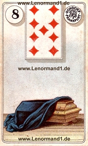 Sarg Lenormand Bedeutung antike Dondorf Lenormandkarten